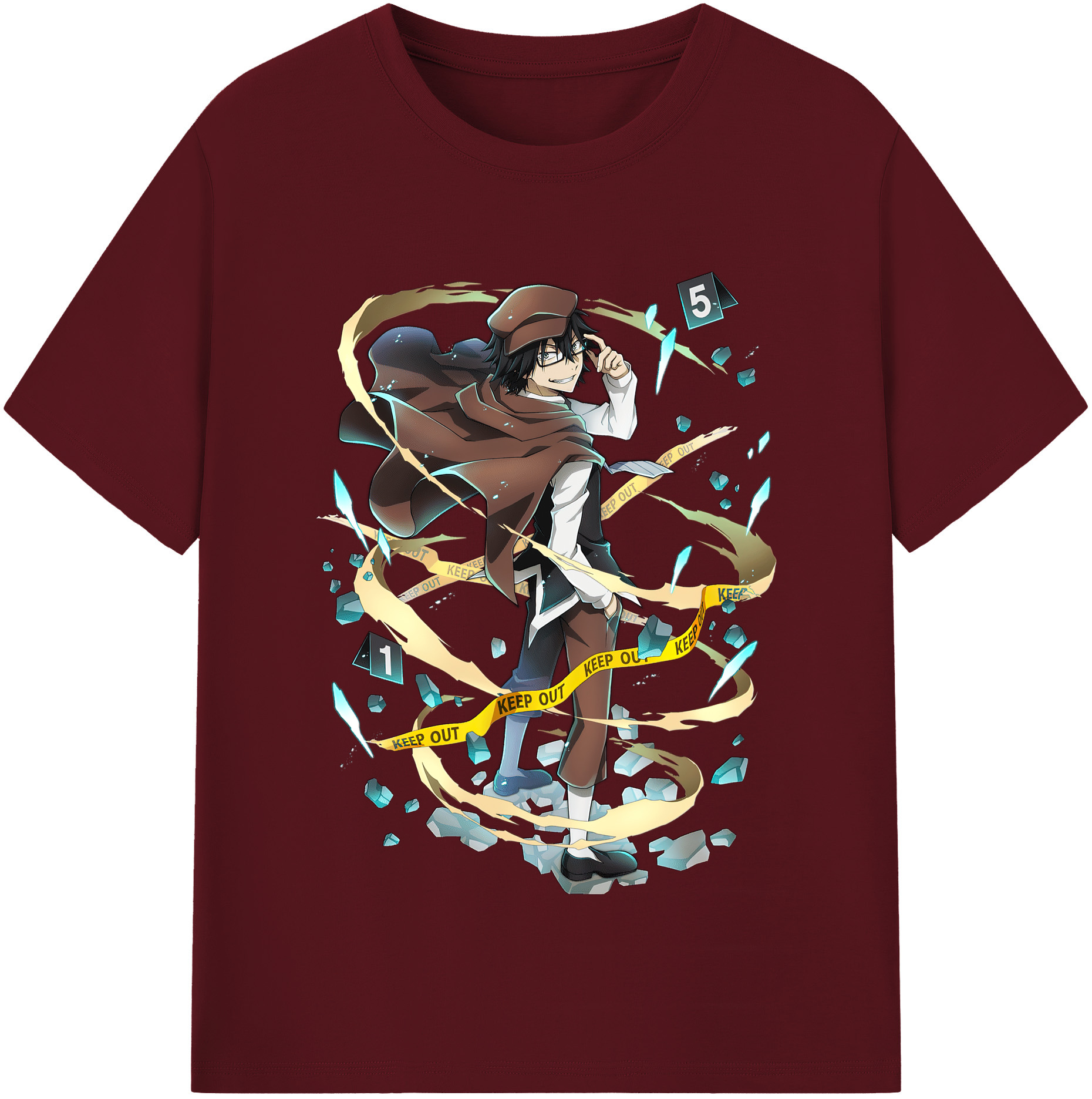 （画像用） 文豪ストレイドッグス Bungo Stray Dogs 綿100％半袖Tシャツ（フロントプリント）